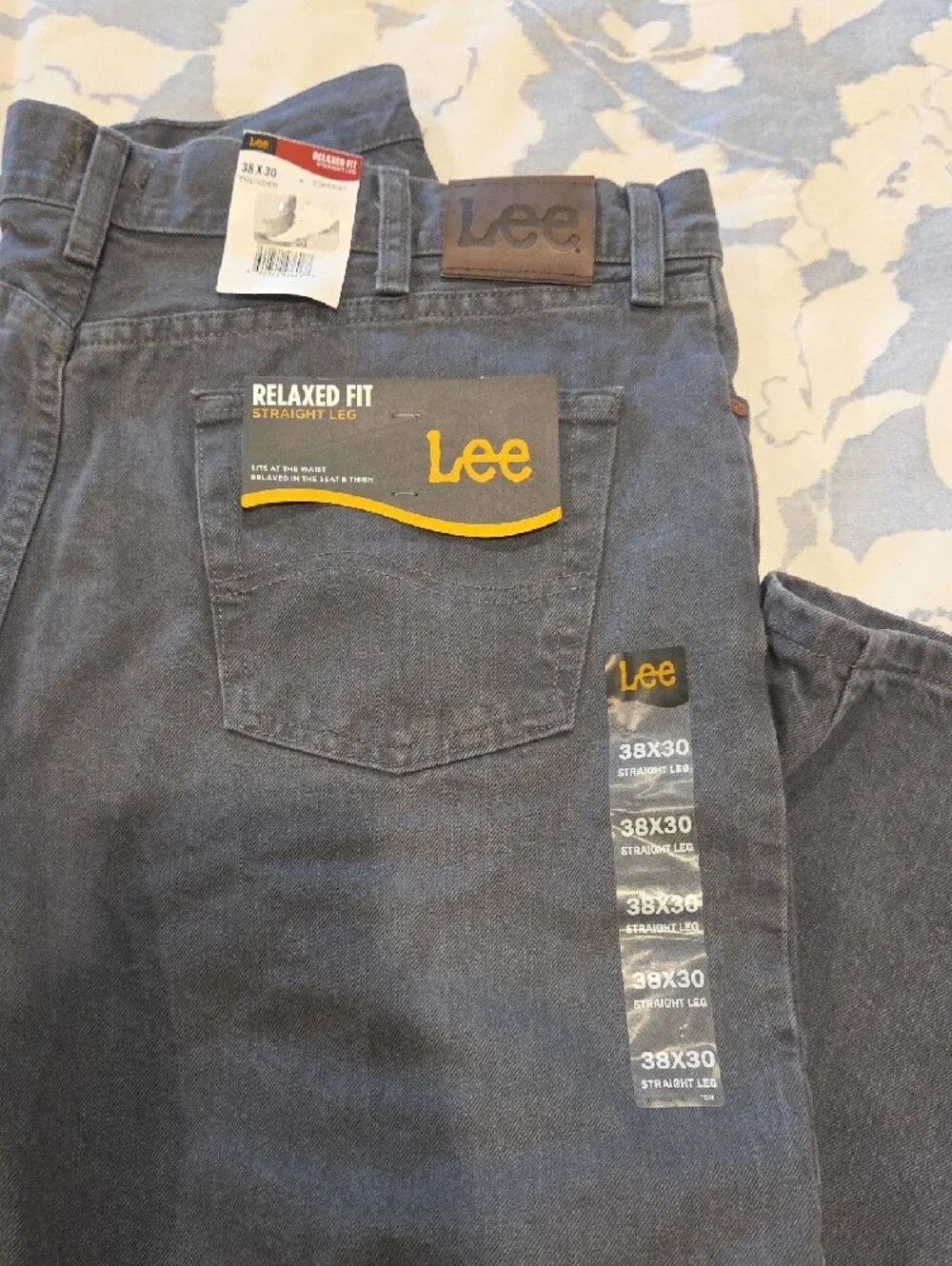 Lee Charcoal Straight-Leg Jeans
